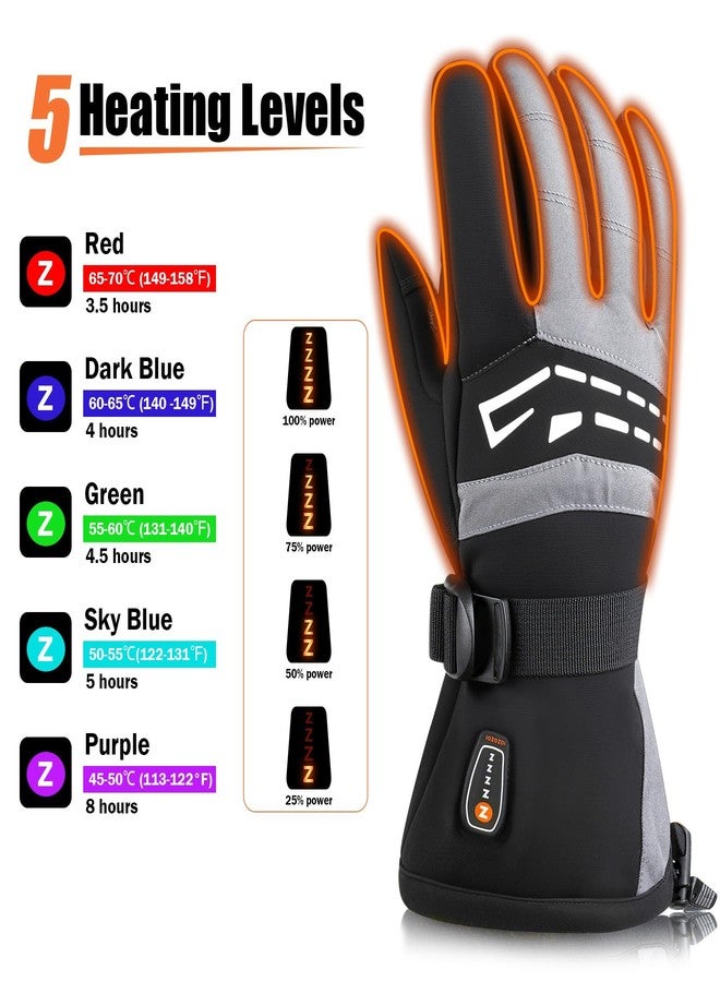 GIOIGOO 7.4V 3200mAh Heated Gloves for Men Women, Waterproof Rechargeable Winter Thermal Gloves with Touchscreen Design for Skiing, Hiking, Camping, Snow Sports, Skating and Cold Outdoor Environments - Image 2
